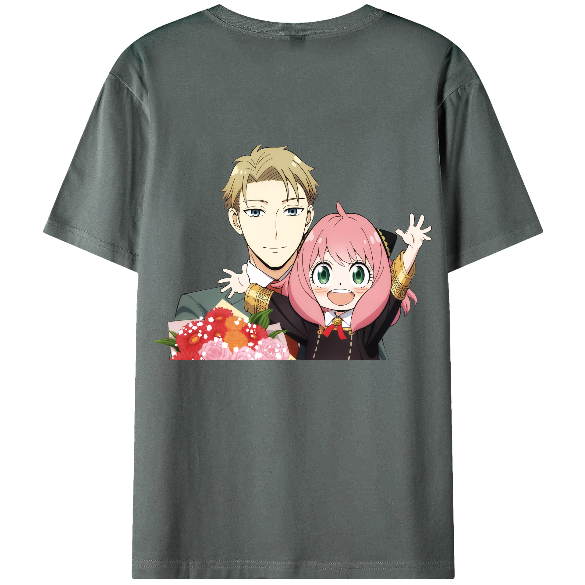 （画像用） SPY×FAMILY间谍家家酒 綿100％ メンズ半袖Tシャツ（バックプリント） 通気性